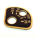 Jeep, Willys MB, Ford GPW WW2 Brass Data Plate for Rotary Light Switch